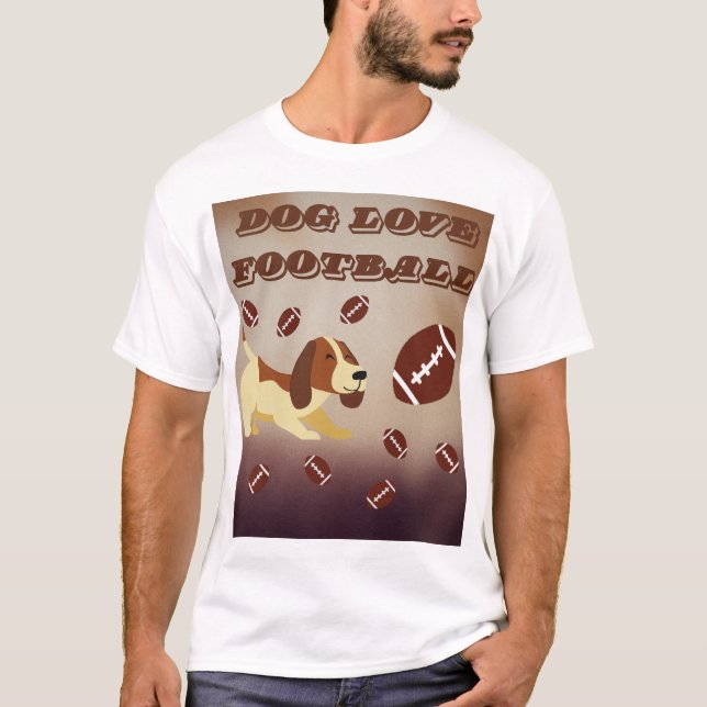 Game Day Funny Dog Herren Fußball Welpe T-Shirt (Vorderseite)