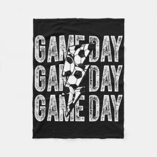 Game Day Fußball Blitz Soccer Mom Dad Junge Fleecedecke