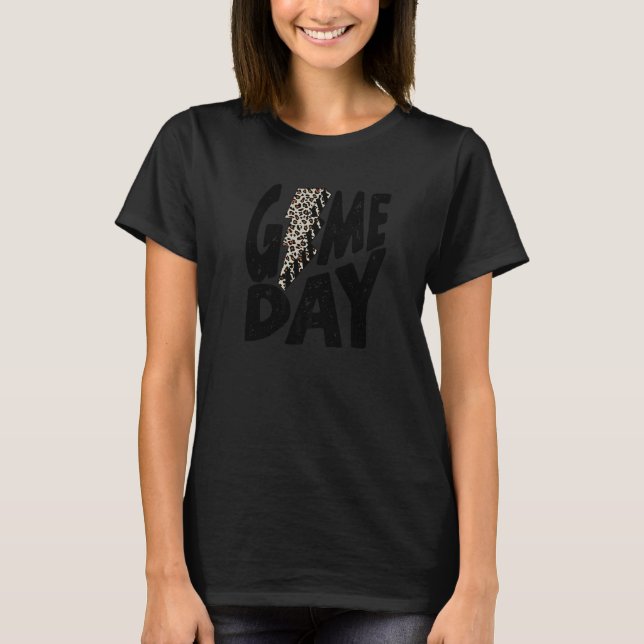 Game Day Game Day Leopard Blitz Retro Tr T-Shirt (Vorderseite)