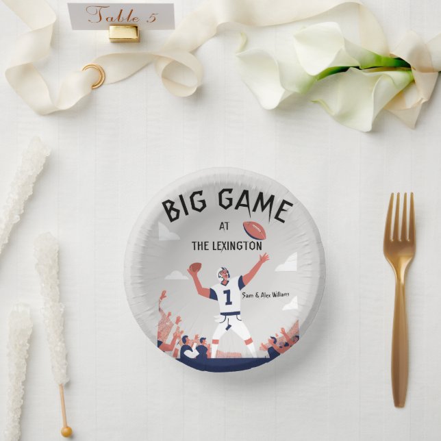 "Game Day Glory: Super Bowl Bash 2025" Pappteller (Hochzeit)