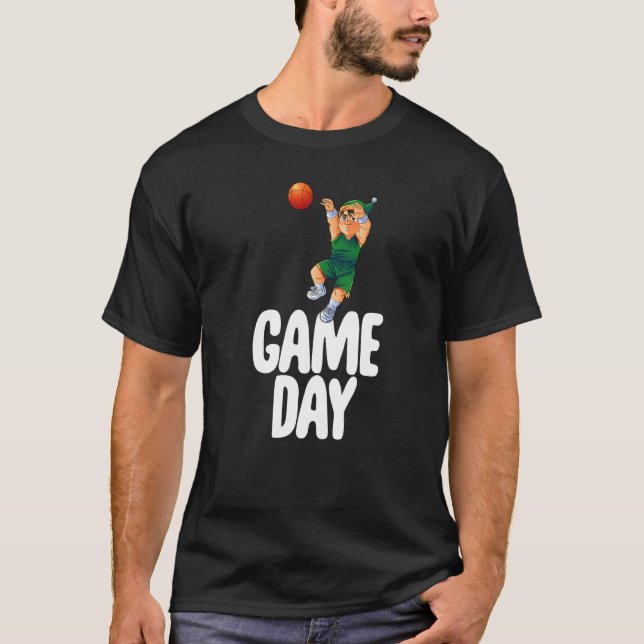 Game Day Gnome  Basketball Game Celebration Women  T-Shirt (Vorderseite)