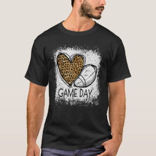 Game Day Leopard American Football Sport T-Shirt