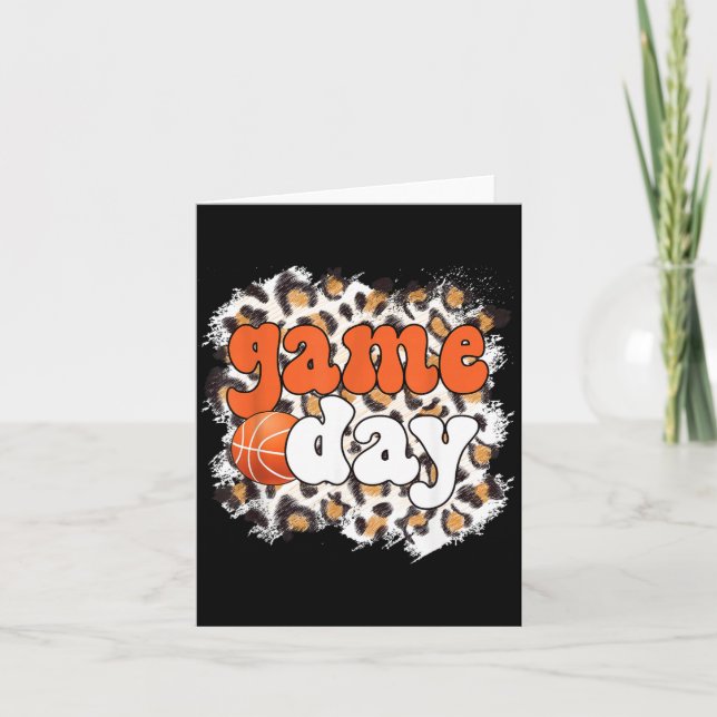 Game Day Leopard Baseball Game Day Karte (Vorderseite)