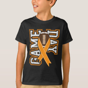 Game Day - Leukämie Krebs Bewusstsein Fußball Ribb T-Shirt