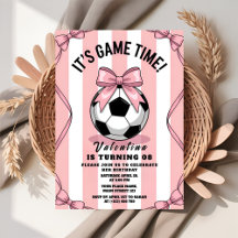 Game Day Mädchen Fußball Rosa Schleife