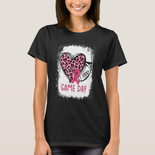 Game Day mit Leopard Heart Football Mama T-Shirt