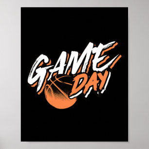 Game Day Motivierend Basketball Sprichwort Poster