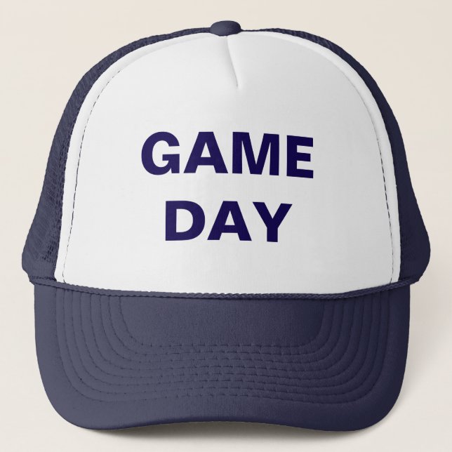 Game Day Navy Truckerkappe (Vorderseite)