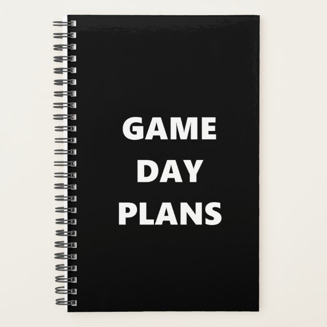 Game Day Planner Sport Thema Spiele Day Pläne Planer (Vorderseite)
