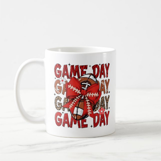 Game Day Red Fußballtrikot – Kräftig & Komfortabel Kaffeetasse (Links)