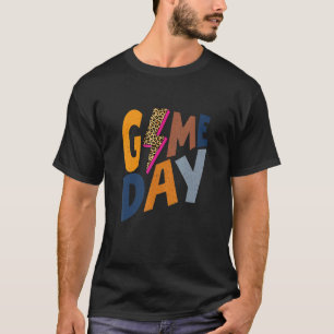 Game Day Retro Leopard Blitzsaison F T-Shirt