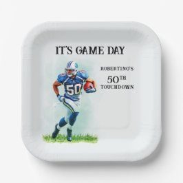 Game Day Running American Football 50. Geburtstag Pappteller