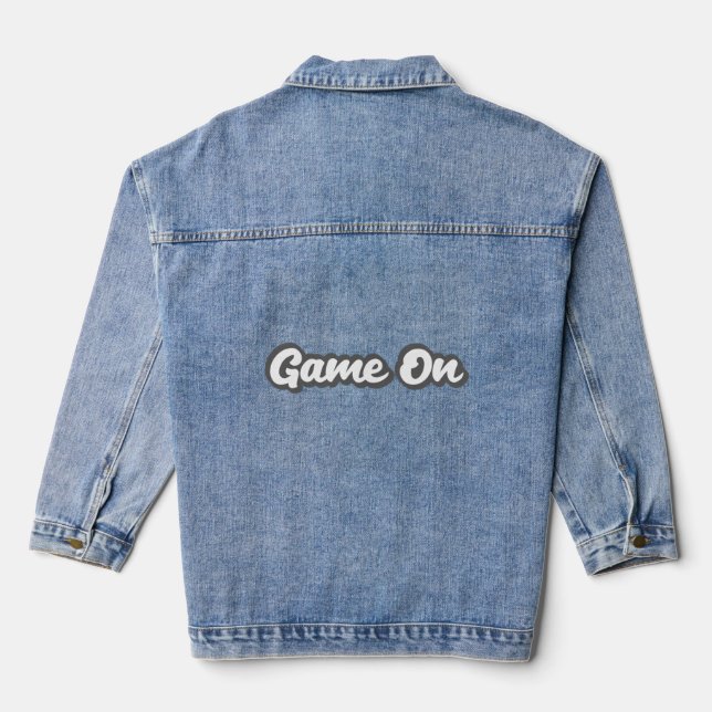 Game Day Shirt, Funny Gamer Jeansjacke (Rückseite)