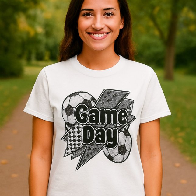 Game Day Soccer Shirt - Leopard Lightning & Ball (Von Creator hochgeladen)