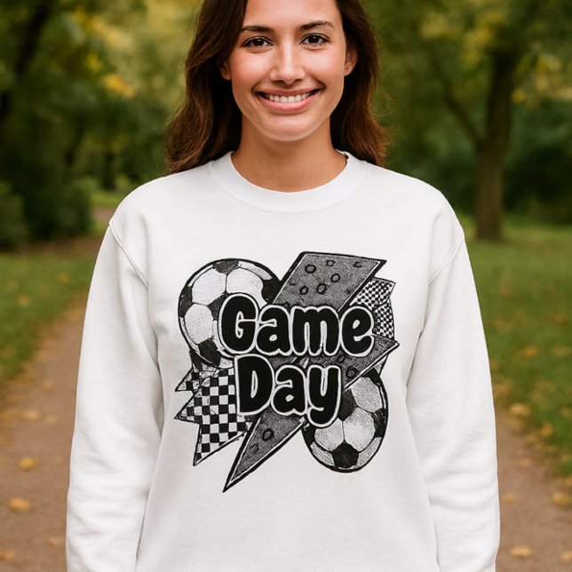 Game Day Soccer Shirt - Leopard Lightning & Ball (Von Creator hochgeladen)