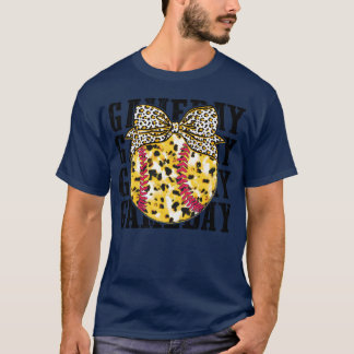 Game Day Softball Bow Familie T-Shirt