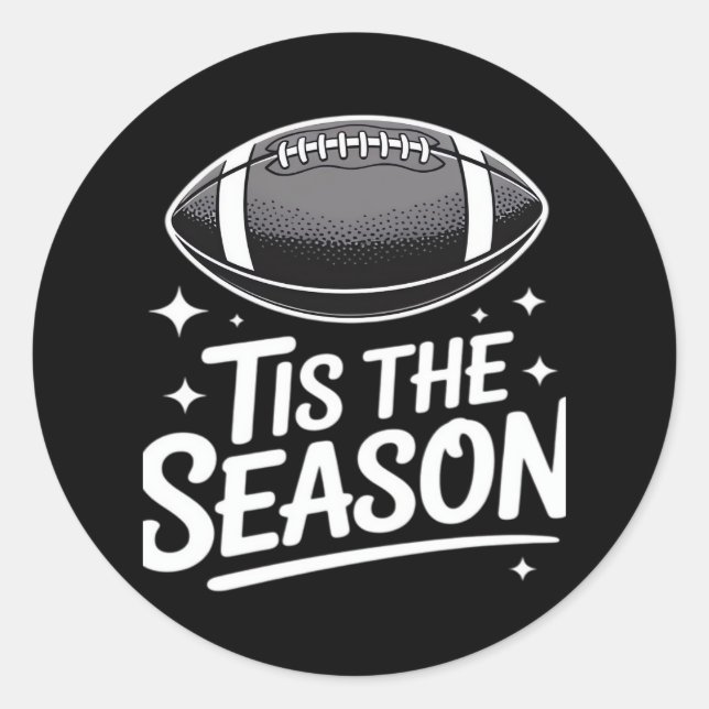 Game Day Support Football Runder Aufkleber (Vorderseite)