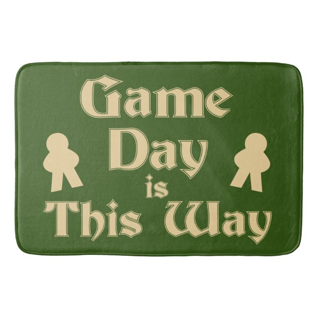 Game Day This way Cool Boardgamer Slogan Badematte (Vorderseite)