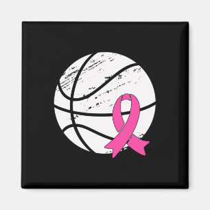Game Day Vibes Breast Cancer Awareness Pink Basket Magnet
