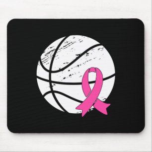 Game Day Vibes Breast Cancer Awareness Pink Basket Mousepad