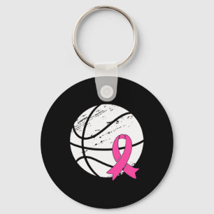 Game Day Vibes Breast Cancer Awareness Pink Basket Schlüsselanhänger