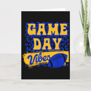 Game Day Vibes Football Saison Football Blau Gold Karte