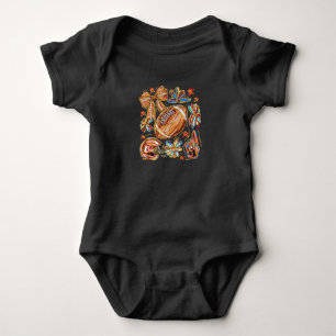 Game Day Vibes - Fußball und Blume Girls Sports Baby Strampler
