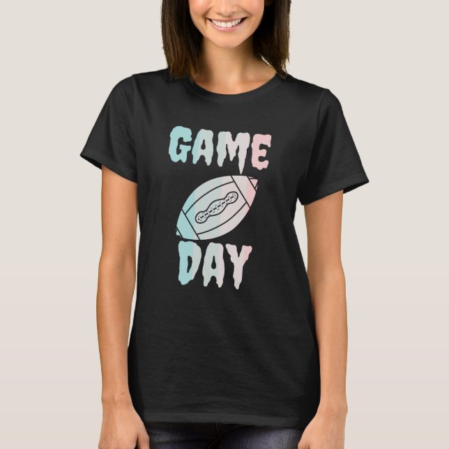 Game Day Vintag Fantasy Football Zitat T-Shirt (Vorderseite)