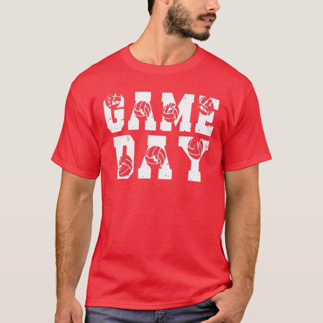 Game Day Volleyball Game Day Volleyball Fan Gesche T-Shirt (Vorderseite)