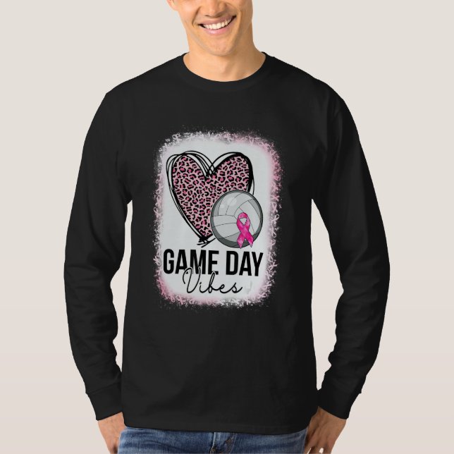 Game Day Volleyball Leopard Heart Volleyball Mom P T-Shirt (Vorderseite)