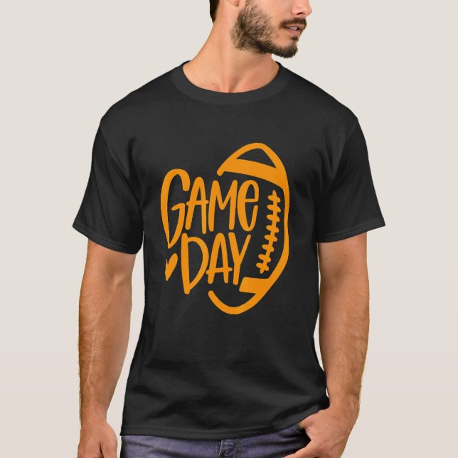 Game Day Youth or High School Football Mama Footba T-Shirt (Vorderseite)