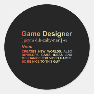 Game Designer Definition Game Programmierer Game D Runder Aufkleber