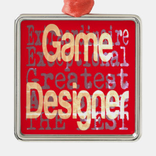 Game Designer Extraordinator Ornament Aus Metall
