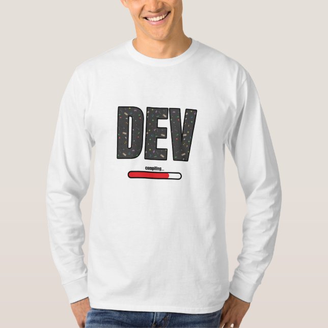 Game Dev Compiling - Red Compiling Hoodie T-Shirt (Vorderseite)