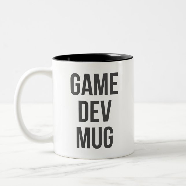 Game Dev-Tasse Zweifarbige Tasse (Links)