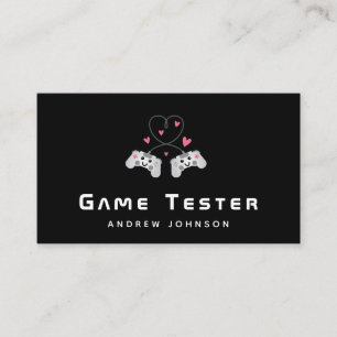 Game Developer Tester Niedlicher Joystick-Controll Visitenkarte