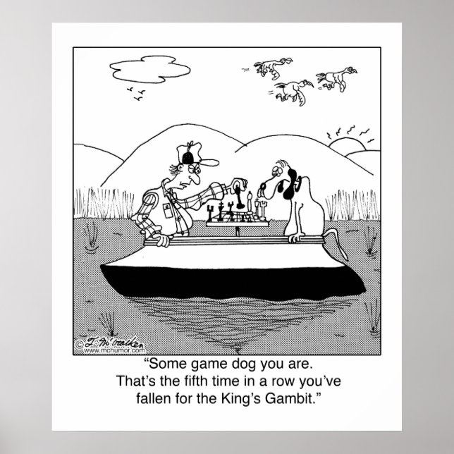 Game Dog spielt Schach Poster (Vorne)