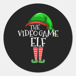 Game Elf Group Matching Familienweihnachtsspiel Runder Aufkleber