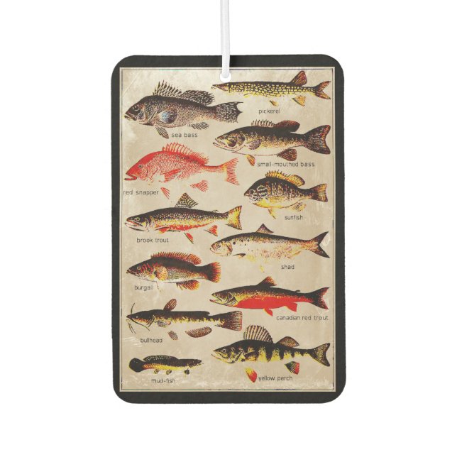 Game Fish Vintag Artwork Doppelseitig Autolufterfrischer (Vorderseite)