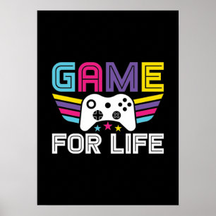 Game for Life - Funny Video Gamer, Gaming Spaß Poster