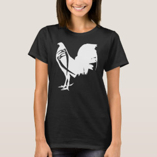 Game Fowl Gallegos Rooster Hühnchen Weiße Sojasall T-Shirt