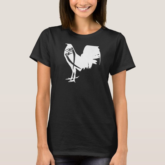 Game Fowl Gallegos Rooster Hühnergallerie Weiß B T-Shirt (Vorderseite)