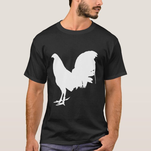 Game Fowl Gallegos Rooster Hühnergeflügel Weiß T-Shirt (Vorderseite)