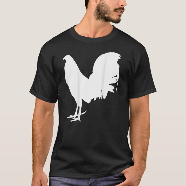 Game Fowl Gallegos Rooster Hühnergeflügel Weiß T-Shirt (Vorderseite)