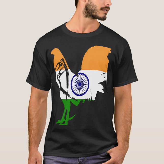Game Fowl Indien Indischer Gaffelroster Gamefowl T-Shirt (Vorderseite)