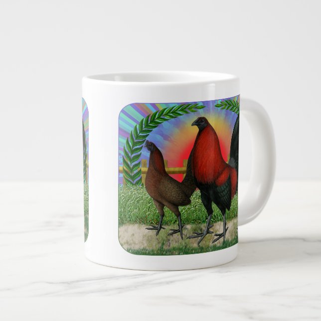 Game Fowl Kreath Jumbo-Tasse (Vorderseite Rechts)
