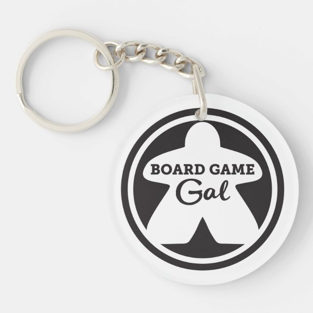 Game Gal Black Frame Schlüsselanhänger (Vorderseite)