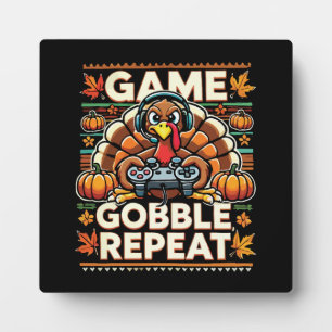 Game Gobble Repeat - Erntedank Turkey Gamer Fotoplatte