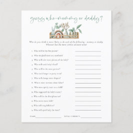 Game Guess Wer Mama Vater Sage Baby Dusche