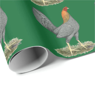 Game Hen Blue Red Geschenkpapier